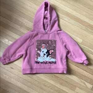 Zara Pink Paw-sitive Mood Hoodie